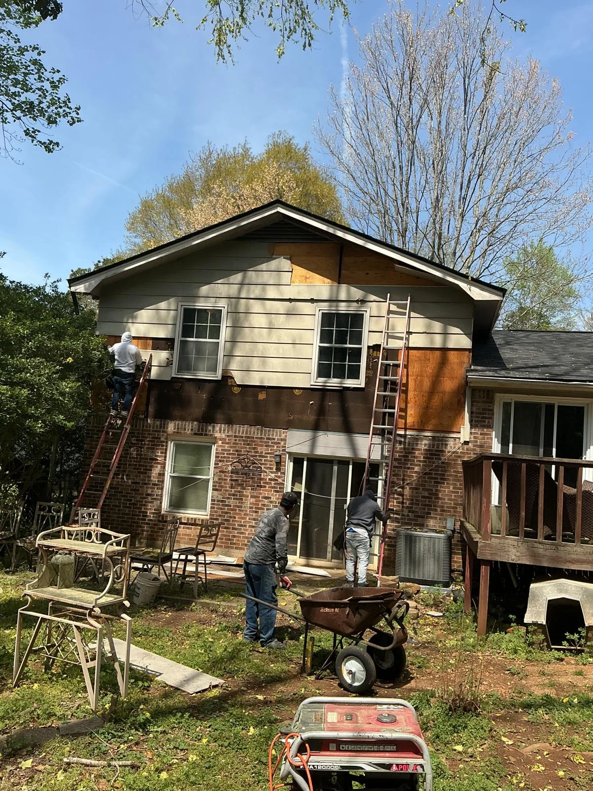 Exterior painting and renovation work